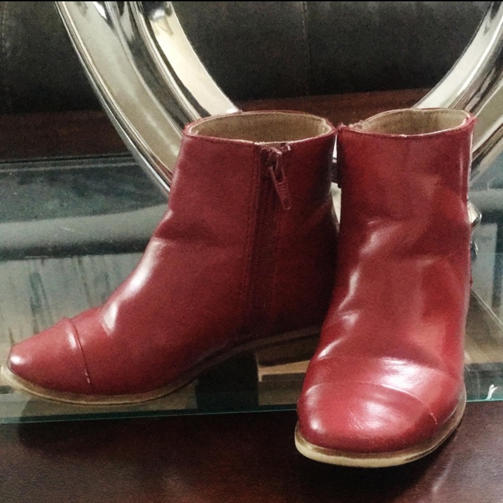 Red cute booties